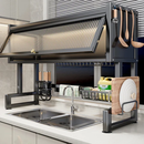 Escurridor y Organizador 2 en 1 de acero inoxidable con Tapa ¡Cocina ordenada y seca!