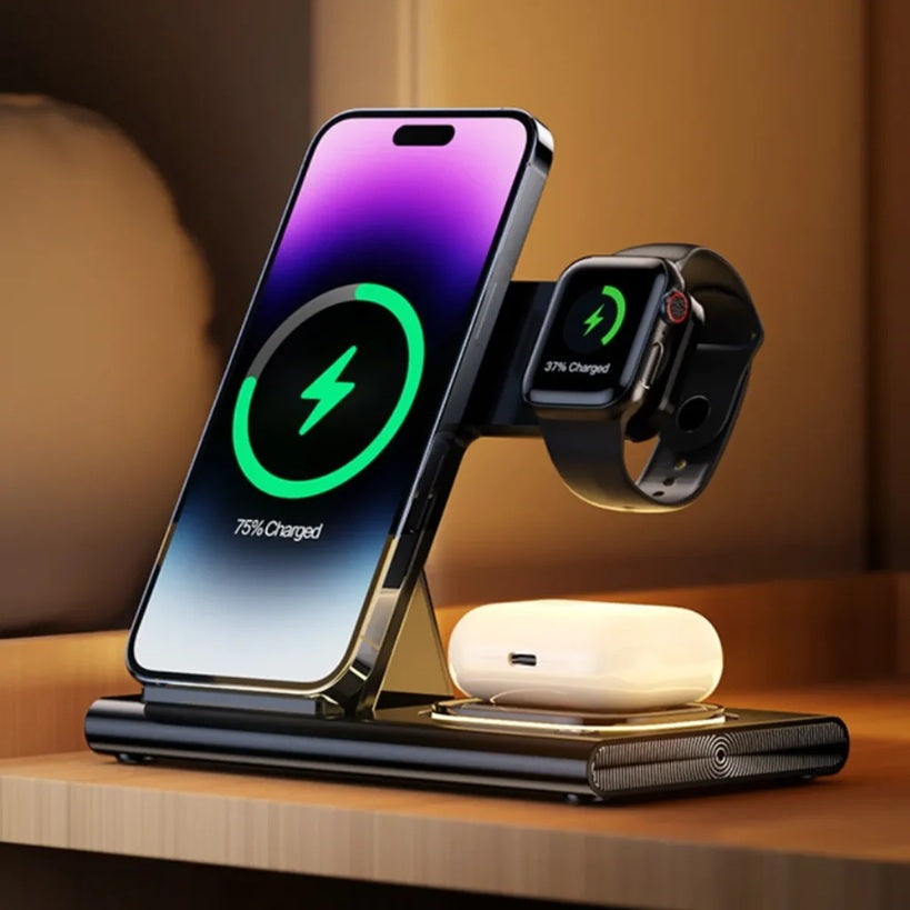 🔋CARGADOR INALÁMBRICO 3 en 1 - "🔥OFERTA 50% DE DESCUENTO +🚛 ENVÍO GRATIS HOY"