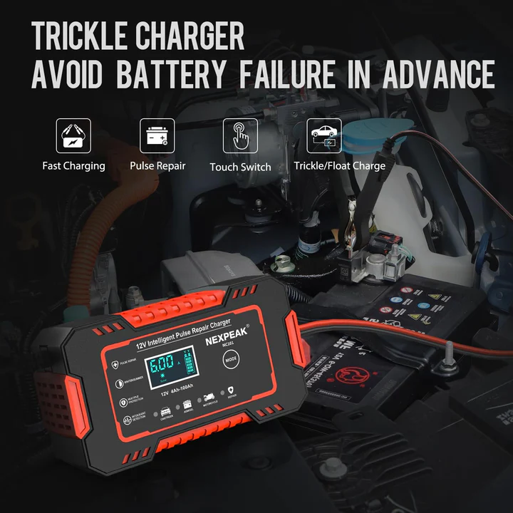 CARGADOR Y ARRANCADOR DE BATERÍA 12V-6A