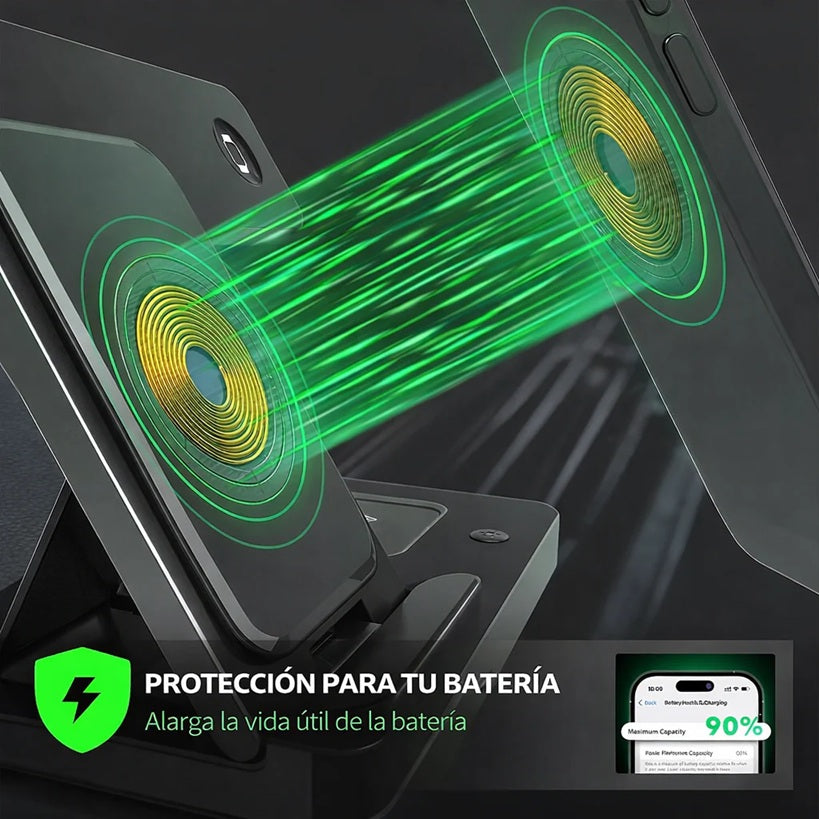 🔋CARGADOR INALÁMBRICO 3 en 1 - "🔥OFERTA 50% DE DESCUENTO +🚛 ENVÍO GRATIS HOY"