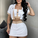 ✨ EXCLUSIVIDAD Y ELEGANCIA TRIO PRADA DELUXE FALDA SHORT 😍