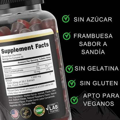 SHILAJIT GUMMIES PREMIUM 160gr - 💪POTENCIALIZA TU TESTOSTERONA🔥